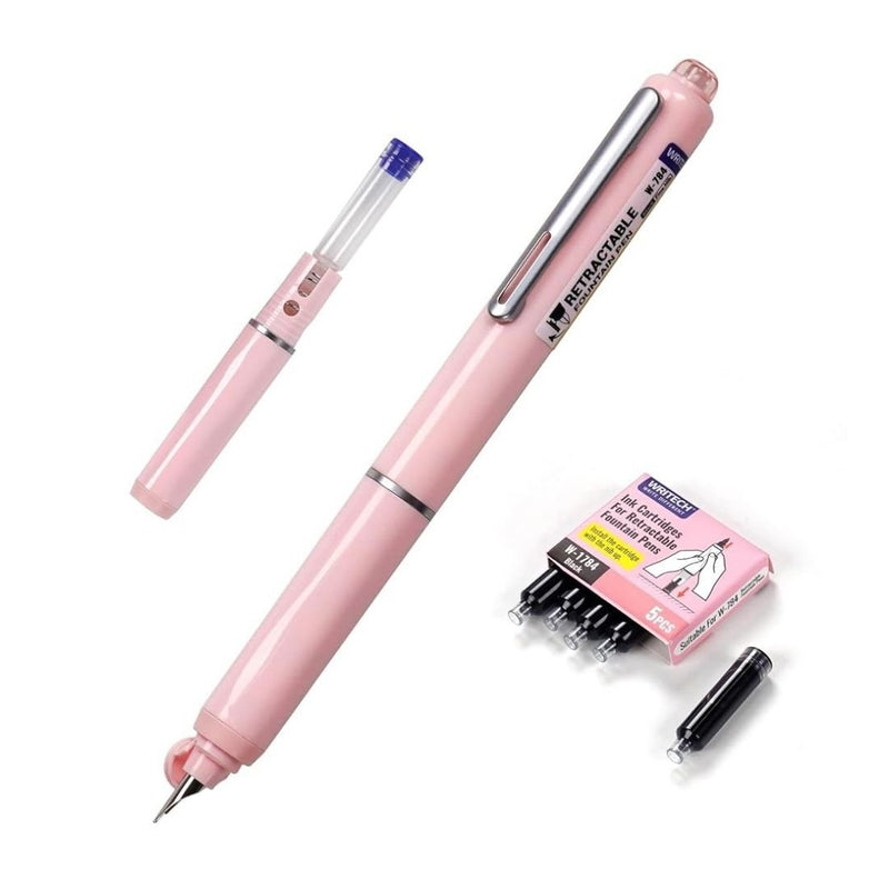 Writech Retractable Fountain Pens - Pink