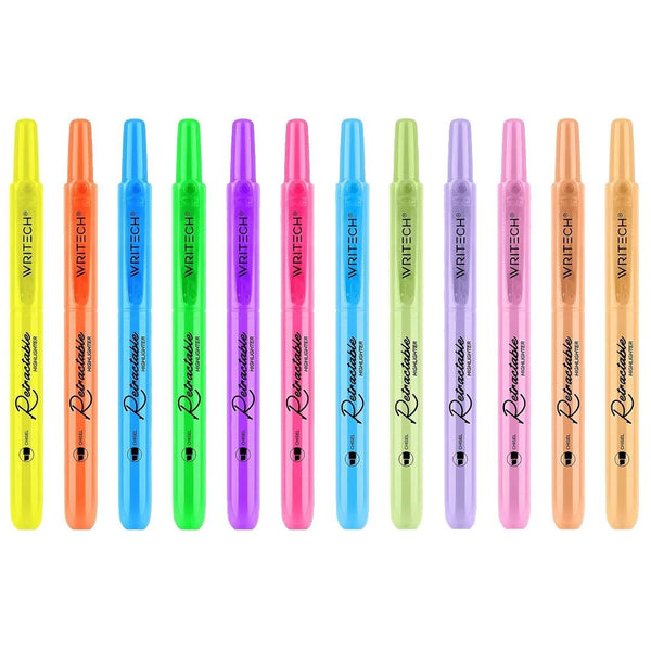 Retractable Highlighter Refills Neon & Pastel-Writech Available Individually