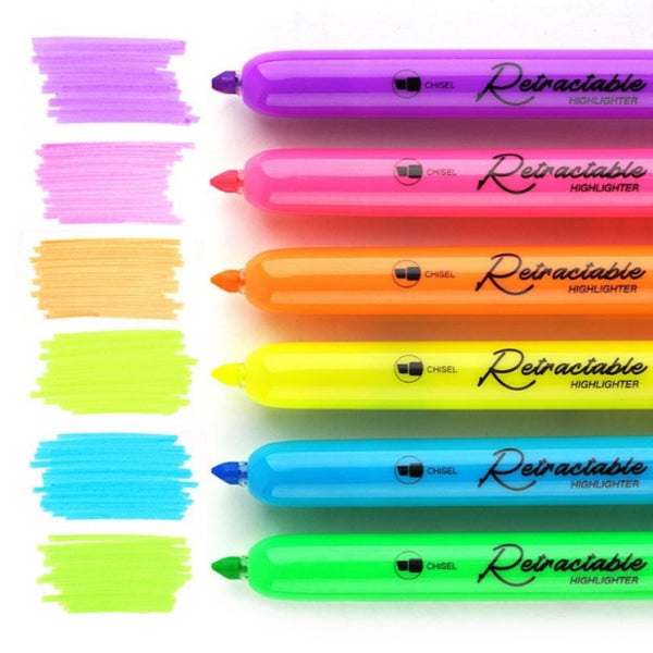 Retractable Highlighter Refills Neon & Pastel-Refills-Writech-Neon Colours