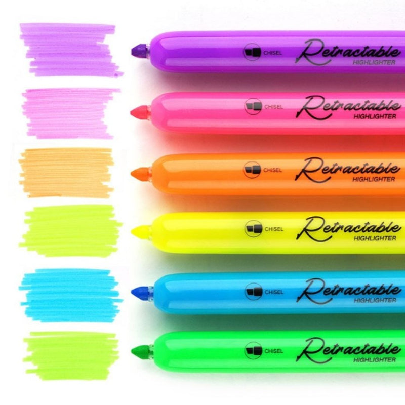 Retractable Highlighter Refills Neon & Pastel-Refills-Writech-Neon Colours