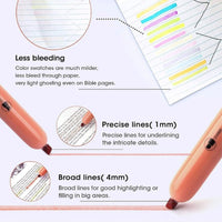 Retractable Highlighters Neon & Pastel - Writech - Under the Rowan Trees