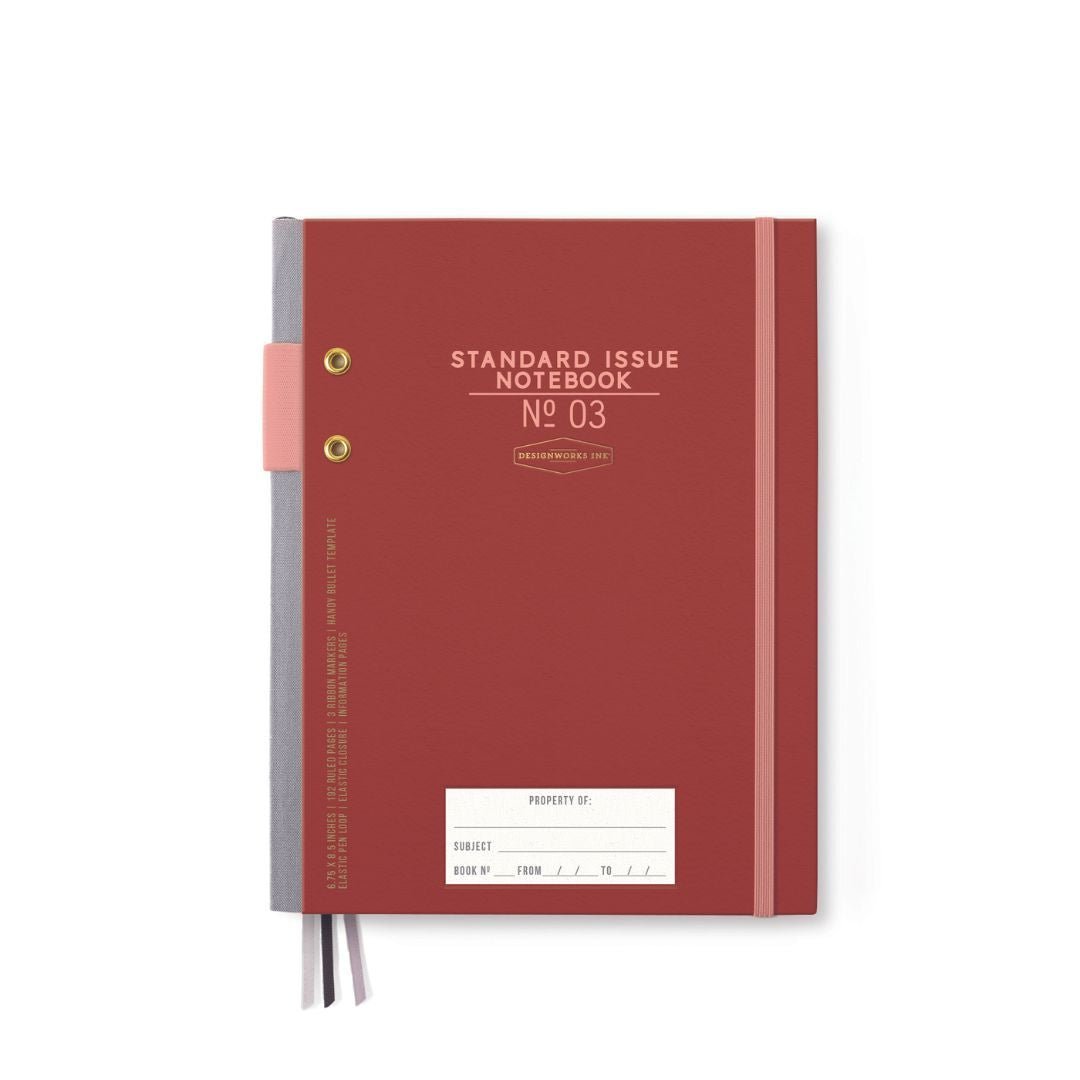 Rosewood & Blush Standard Issue Planner Notebook - Designworks Collective - Under the Rowan Trees