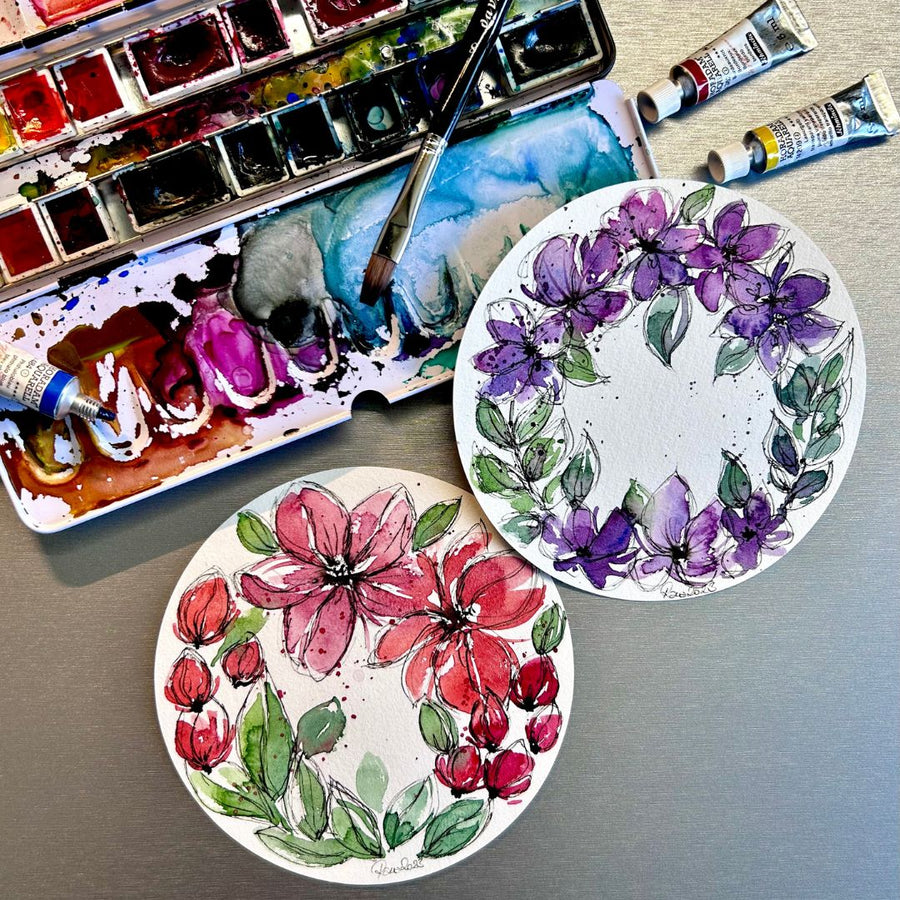 Round Watercolour Paper in a Metal Tin - Hahnemüehle