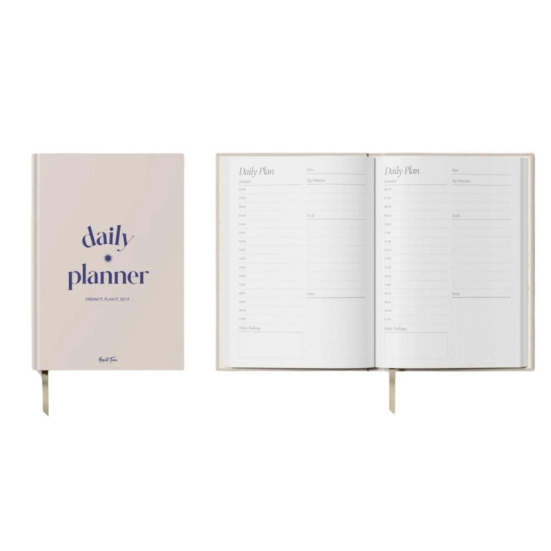 Undated Daily Planner - Yop & Tom-Notebooks-Yop & Tom-Sand