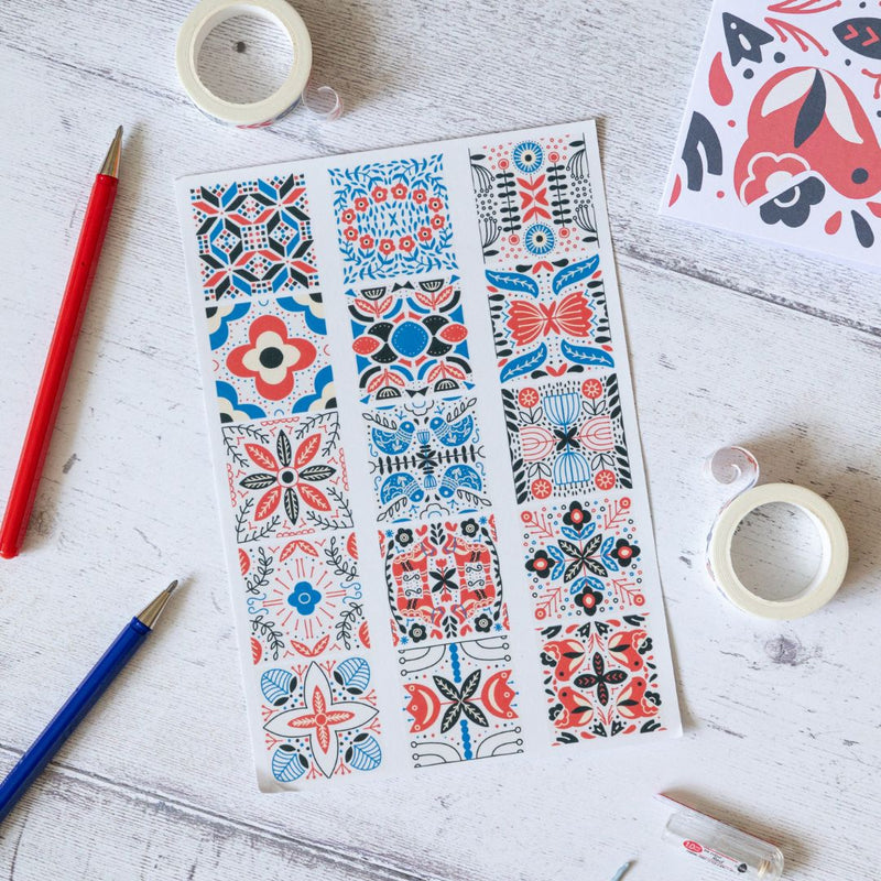 Scandi North Sticker Sheet-Stickers-Under the Rowan Trees-