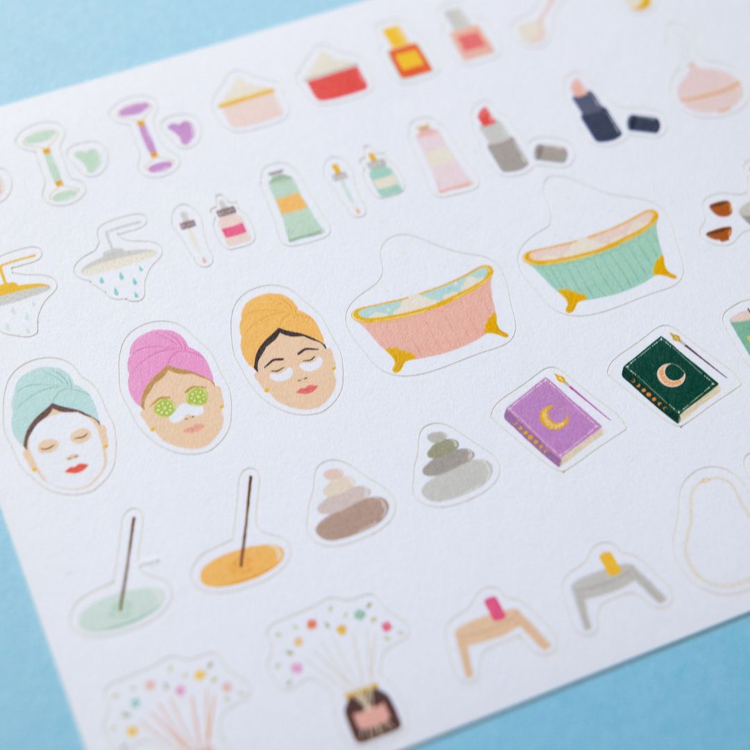 Self Care Sticker Sheets - Under the Rowan Trees