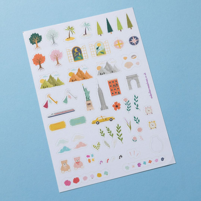 Self Care Sticker Sheets-Stickers-Under the Rowan Trees-Travel