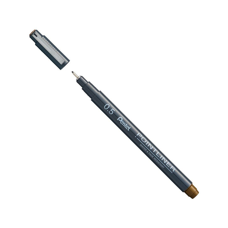 Sepia 0.5 Pentel Pointliner S20P-Pens-Pentel-