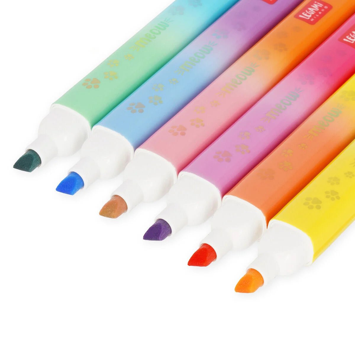Set of 6 Dual Tip Highlighters Kitty - Legami - Legami