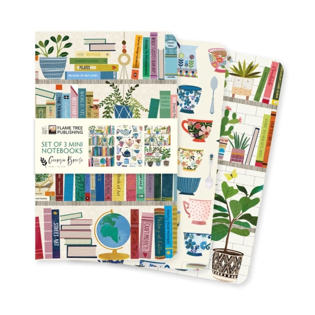 Set of Three Mini Notebooks - Georgia Breeze - Flame Tree - Flame Tree