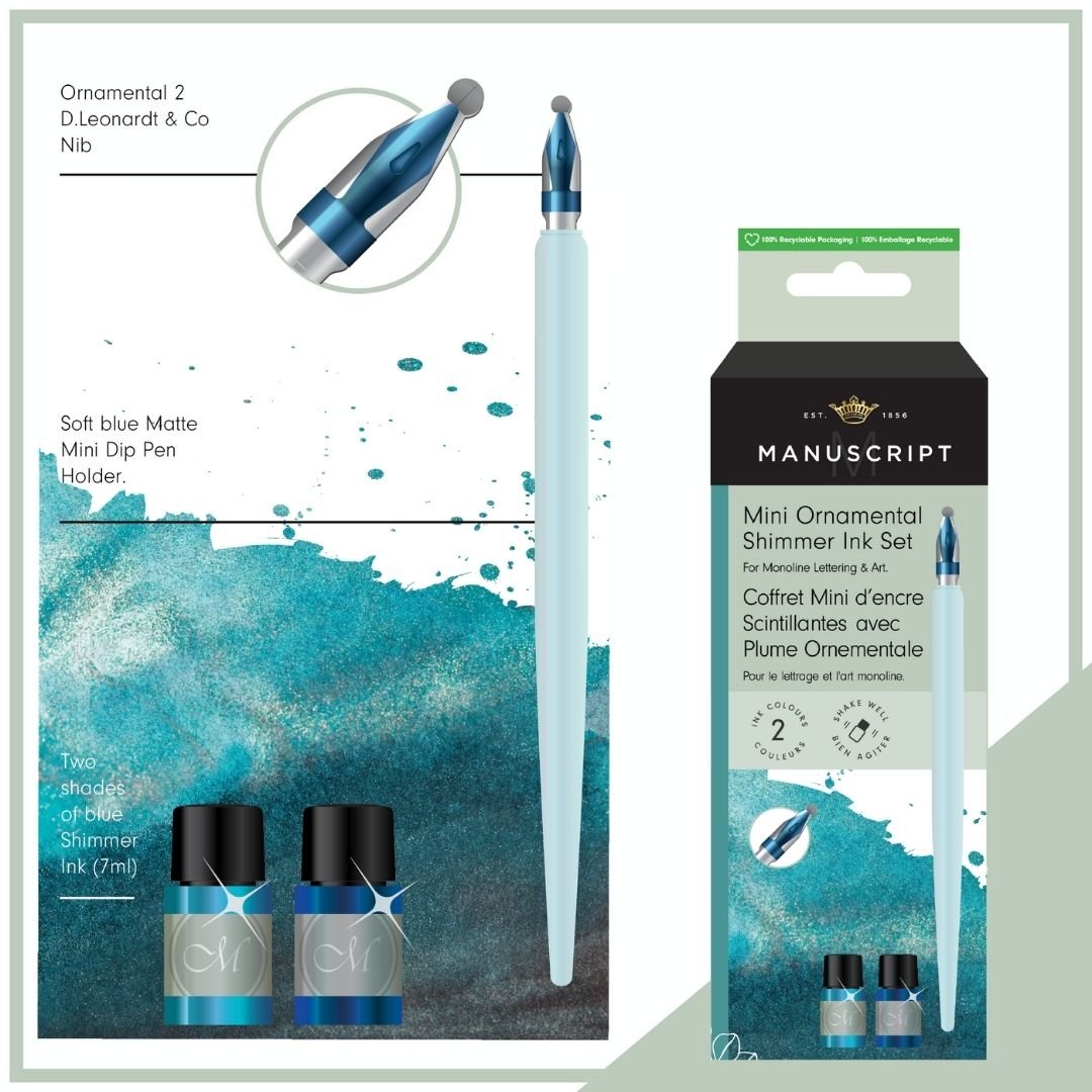 Shimmer Ink Ornamental Set - Manuscript Pen Co - Manuscript