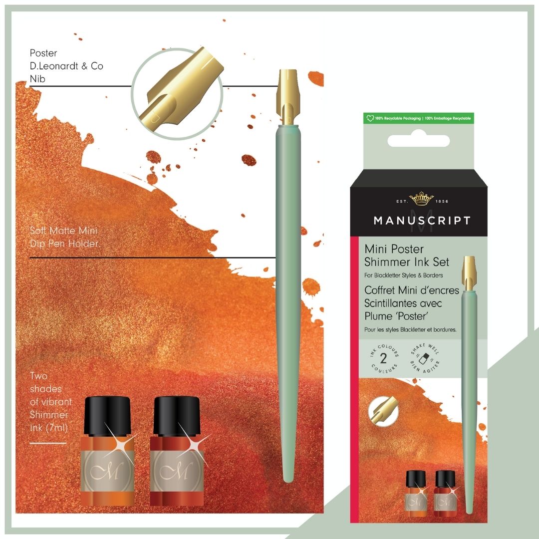 Shimmer Ink Poster Set - Manuscript Pen Co - Manuscript