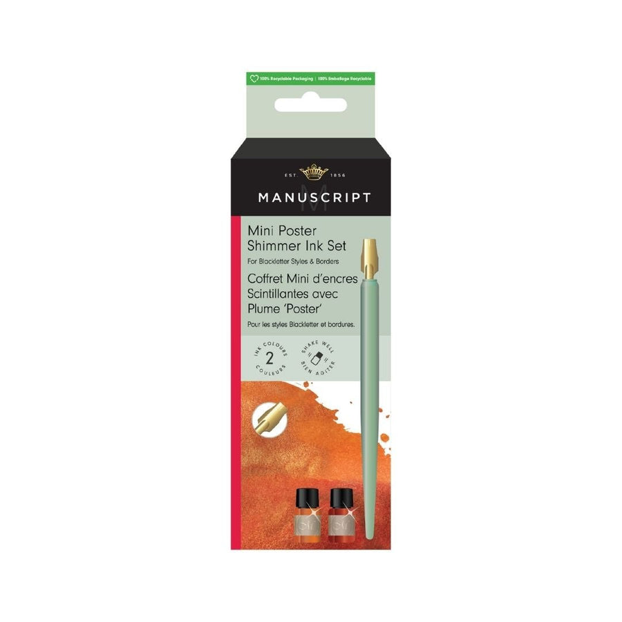 Shimmer Ink Poster Calligraphy Set - Manuscript Pen Co