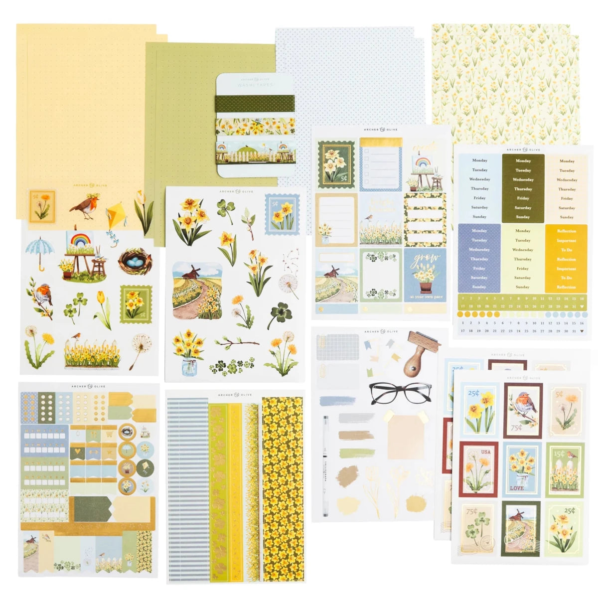 Signs of Spring Monthly Planner Kit Archer & Olive - Archer & Olive