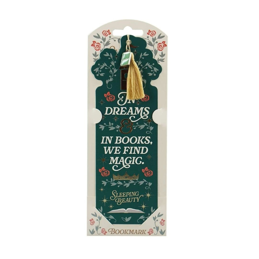 Sleeping Beauty Bookmark with Tassel and Charm - Half Moon Bay
