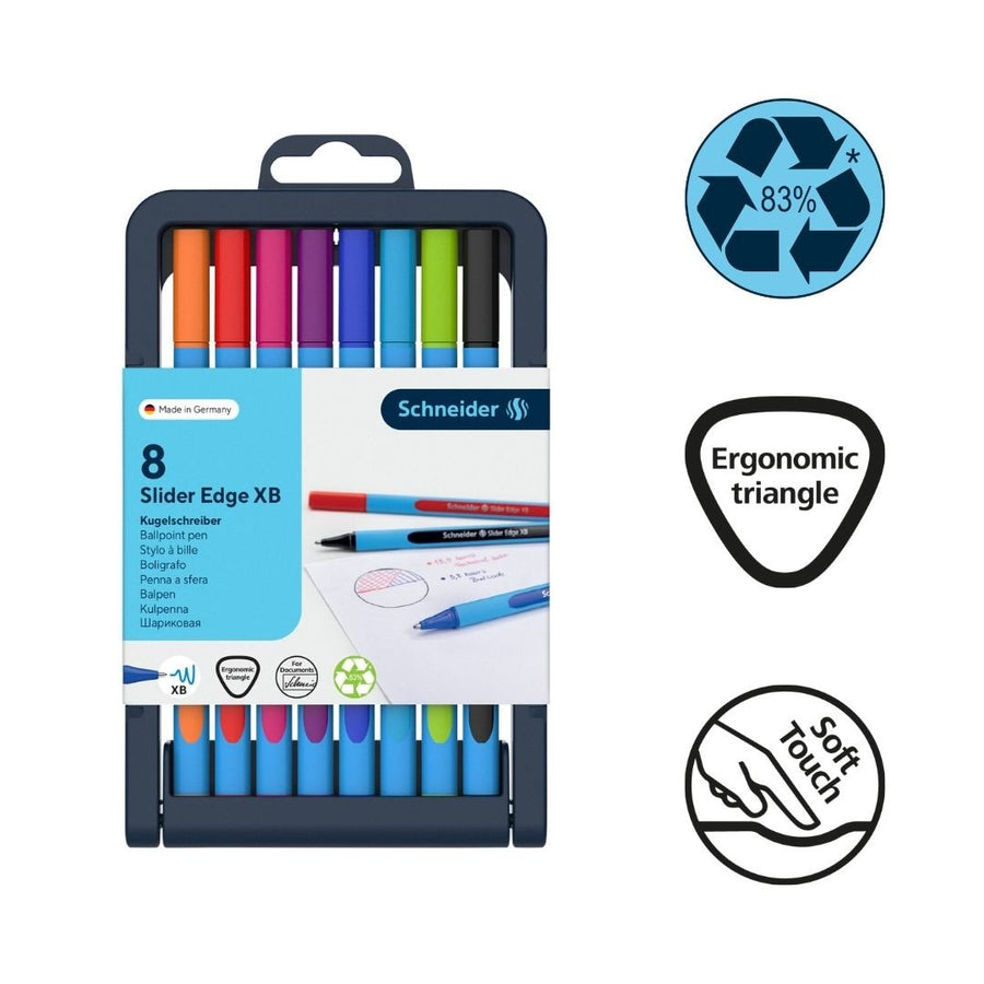 Slider Edge XB Ballpoint Pens Set of 8 - Schneider