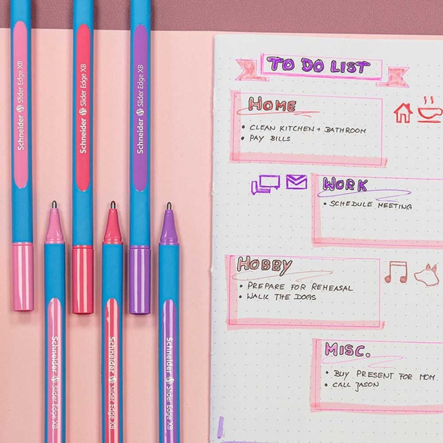 Slider Edge XB Pastel Ballpoint Pens Set of 8 - Schneider