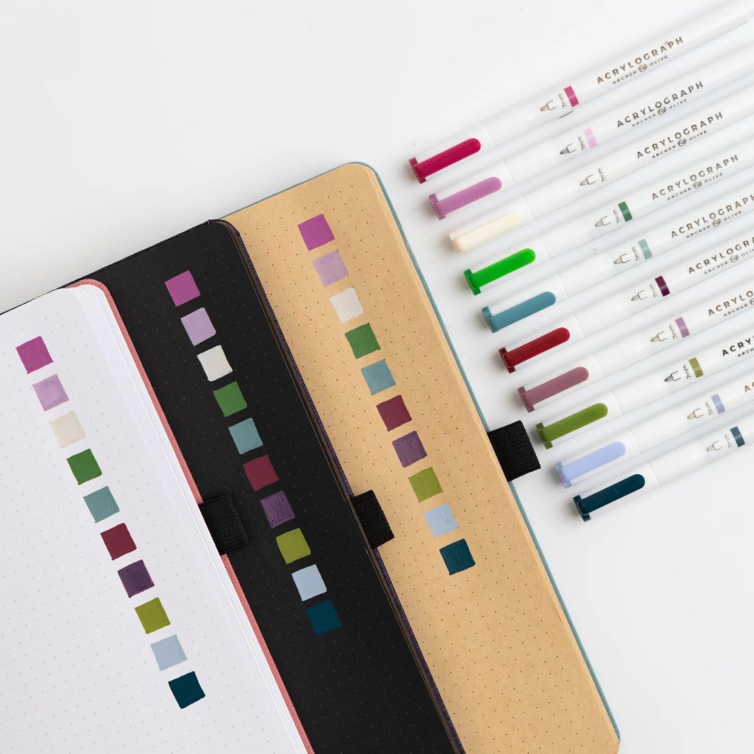 Snow & Stillness Acrylograph Pens - Archer & Olive