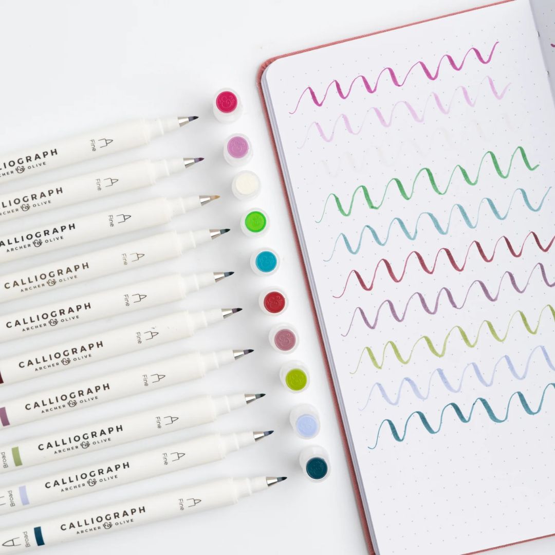 Snow & Stillness Calliograph Pens - Archer & Olive