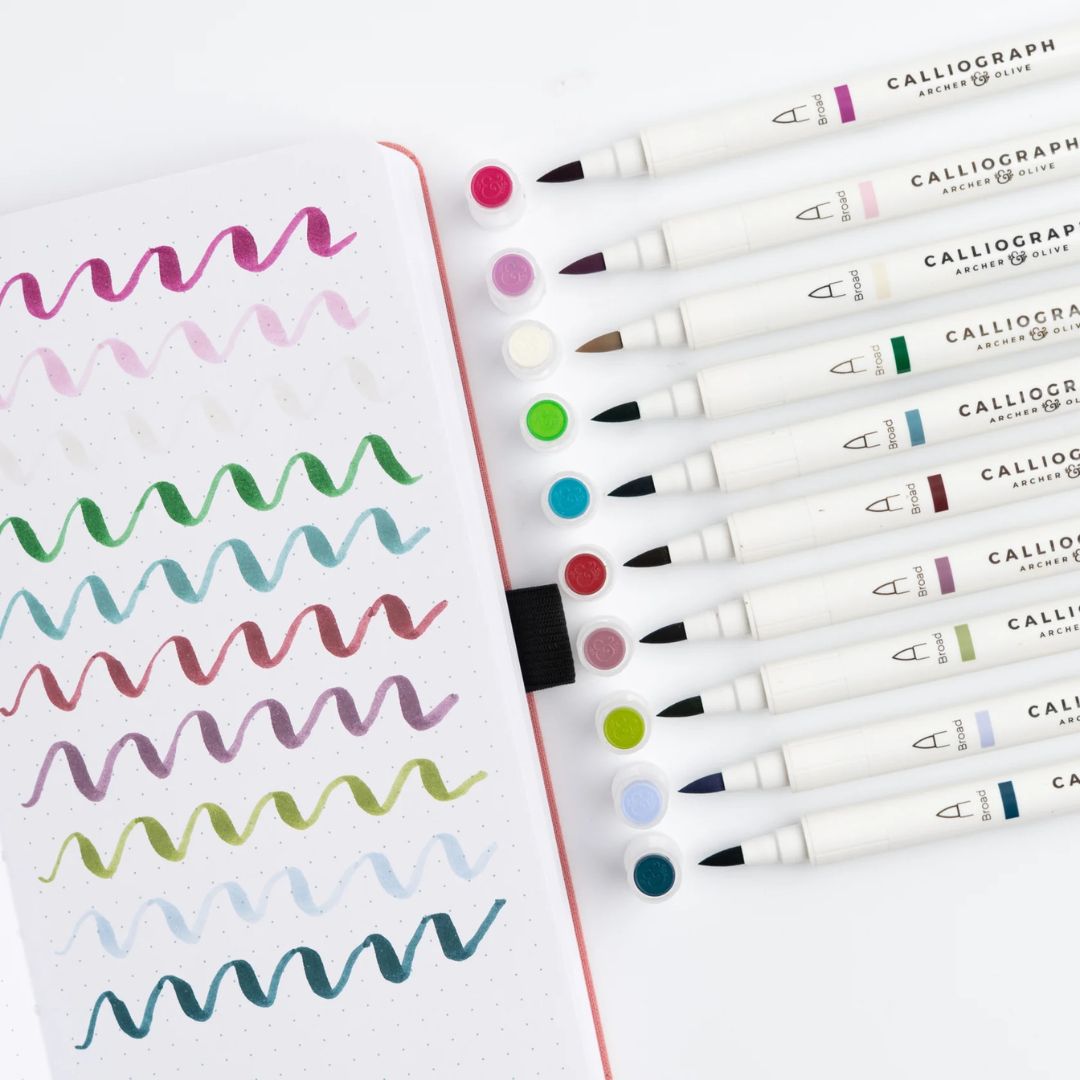 Snow & Stillness Calliograph Pens - Archer & Olive