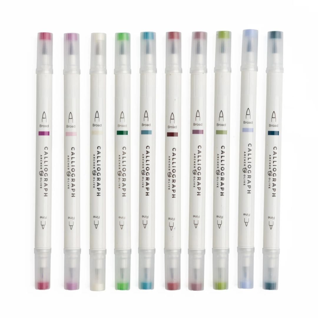 Snow & Stillness Calliograph Pens - Archer & Olive