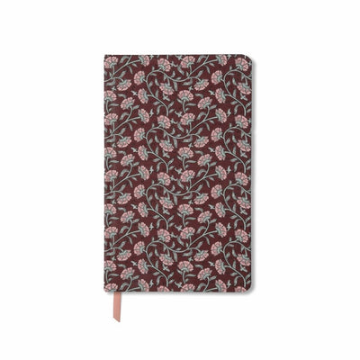 Soft Touch Journal Burgundy Floral-Notebooks-Designworks Collective-