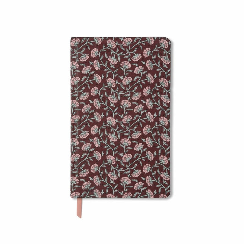 Soft Touch Journal Burgundy Floral-Notebooks-Designworks Collective-