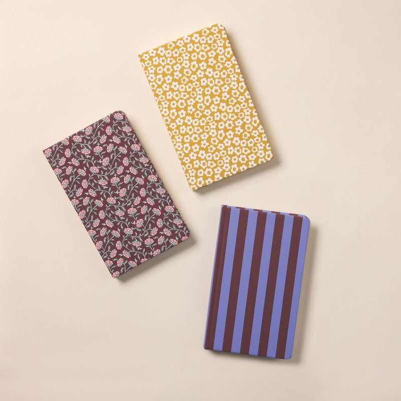 Soft Touch Lined Notebook Purple & Nutmeg-Notebooks-Designworks Collective-