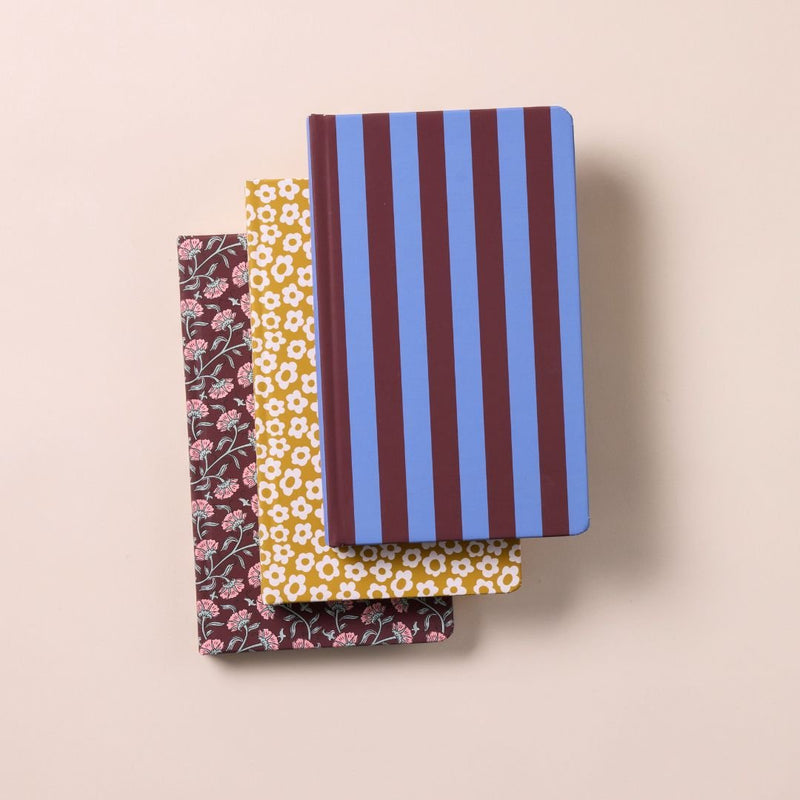Soft Touch Lined Notebook Purple & Nutmeg-Notebooks-Designworks Collective-