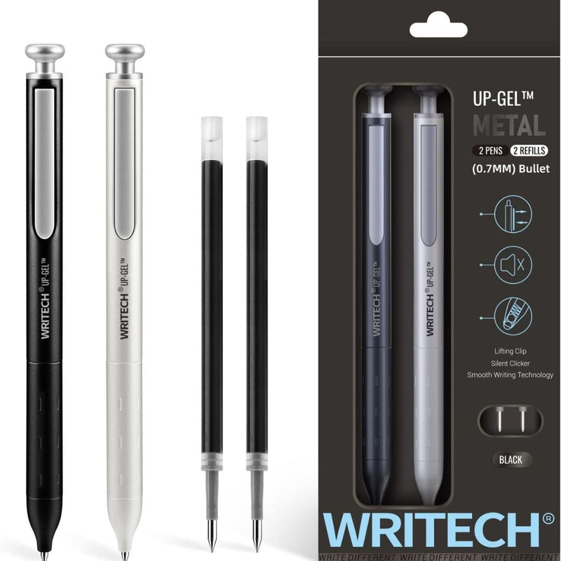 Space Up Metal Gel Pens - Writech-Black & White