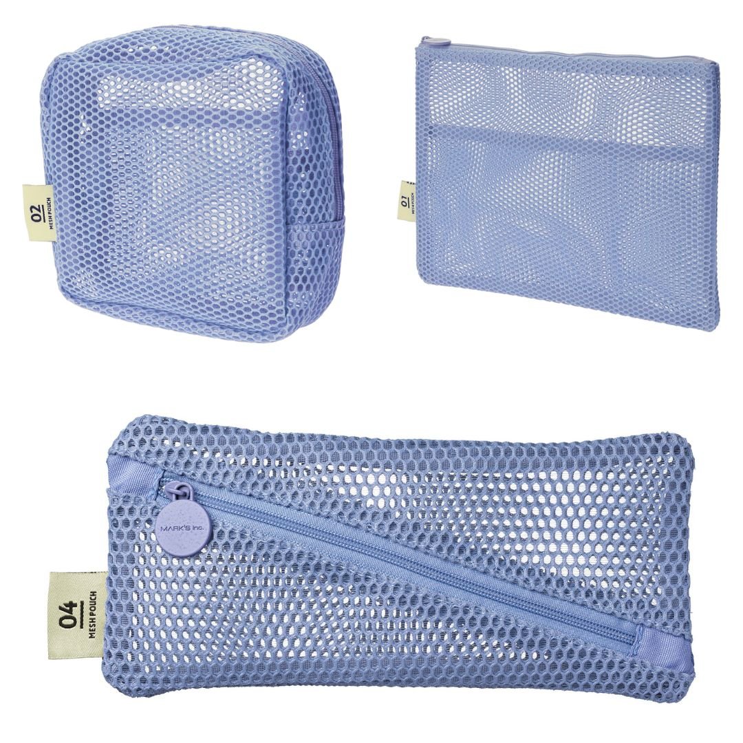 Square Mesh Pouch Blue - Mark's Inc. - Under the Rowan Trees