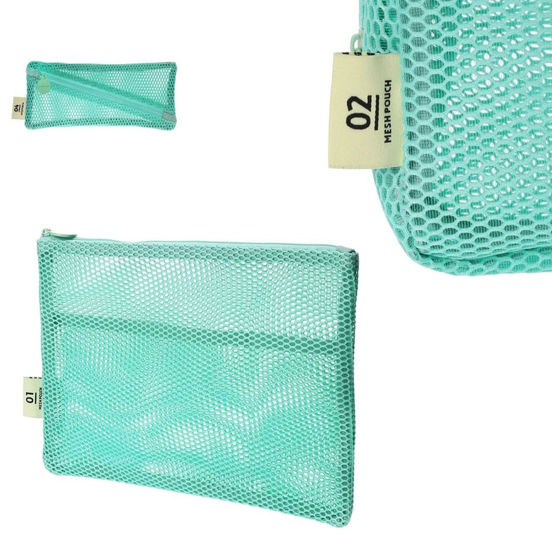 Mesh Stationery Storage Pouch - Square-Storage-Mark's Inc.-Bright Pink