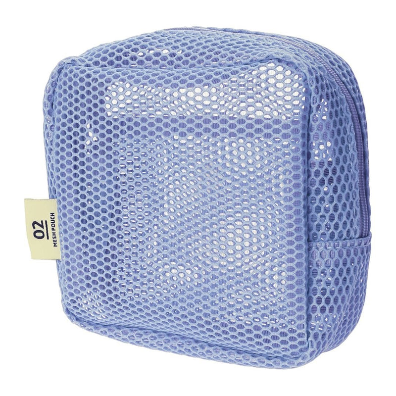 Mesh Stationery Storage Pouch - Square-Storage-Mark's Inc.-Blue