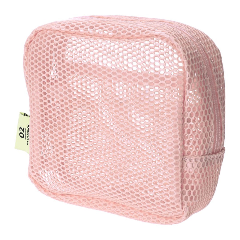 Mesh Stationery Storage Pouch - Square-Storage-Mark's Inc.-Light Pink