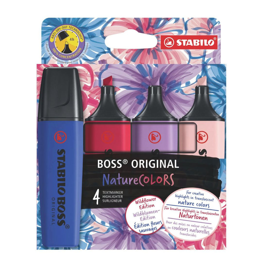 STABILO Boss Original Wildflower Colours Set of 4 - Stabilo