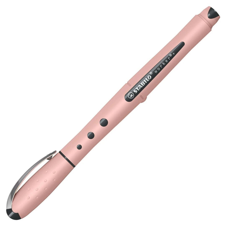 STABILO Worker+ Wildflower Rollerball Pens with Blue Ink - Blush - Stabilo