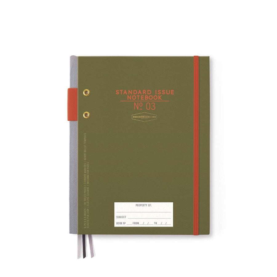 Army Green & Chili Standard Issue Planner Notebook - Designworks Collective - Under the Rowan Trees