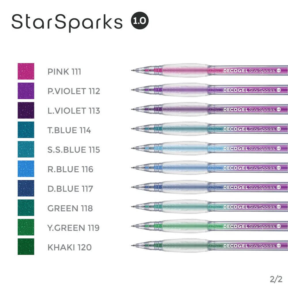 Star Sparks Decogel Karin Glitter Gel Pens - Karin - Under the Rowan Trees