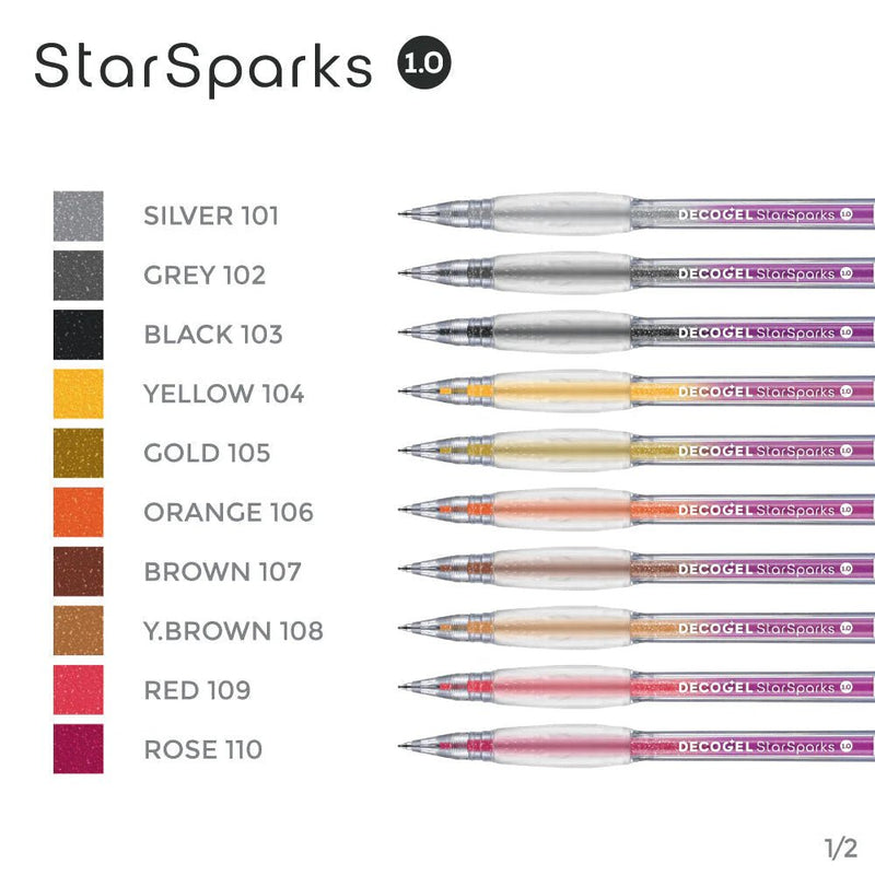 Star Sparks Decogel Karin Glitter Gel Pens-Pens-Karin-Silver