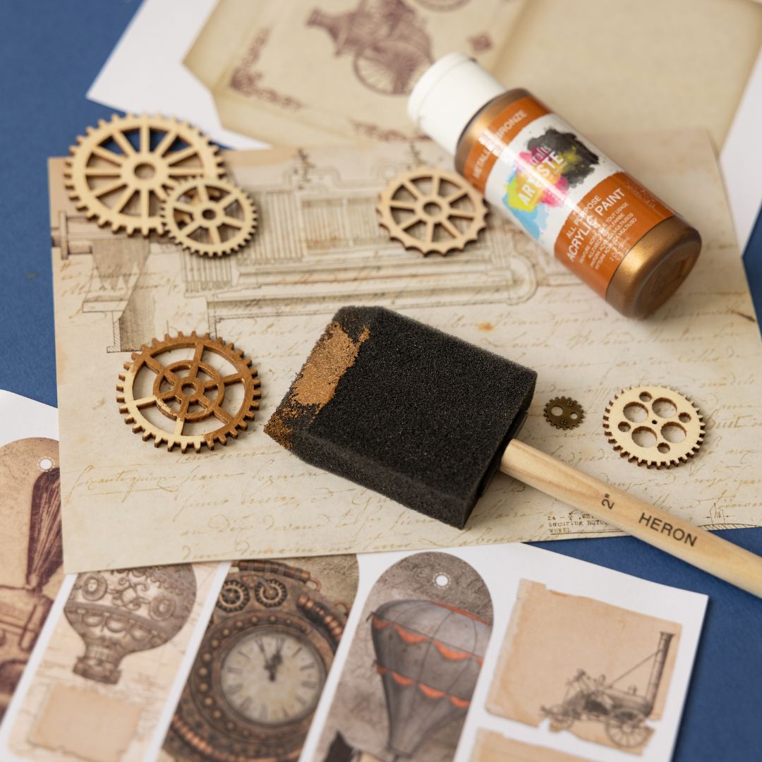 Steampunk Junk Journaling Stationery Gift Box - Under the Rowan Trees