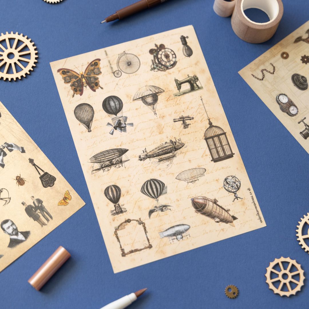 Steampunk Junk Journaling Stationery Gift Box - Under the Rowan Trees