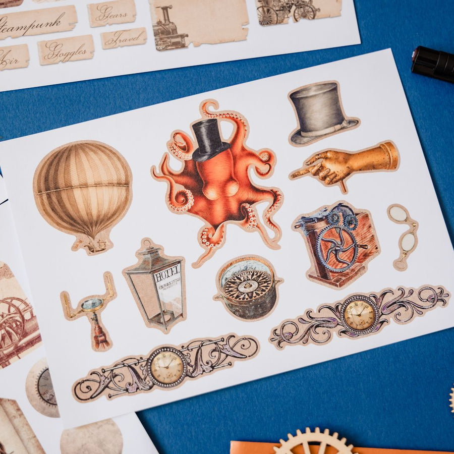 Steampunk Junk Journaling Stationery Gift Box - Under the Rowan Trees