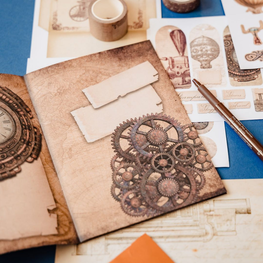 Steampunk Junk Journaling Stationery Gift Box - Under the Rowan Trees