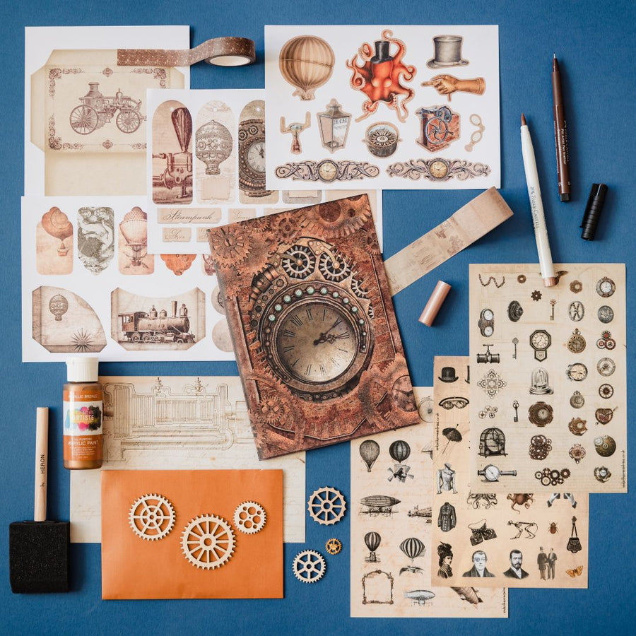 Steampunk Washi Tapes - 15mm - Under the Rowan Trees