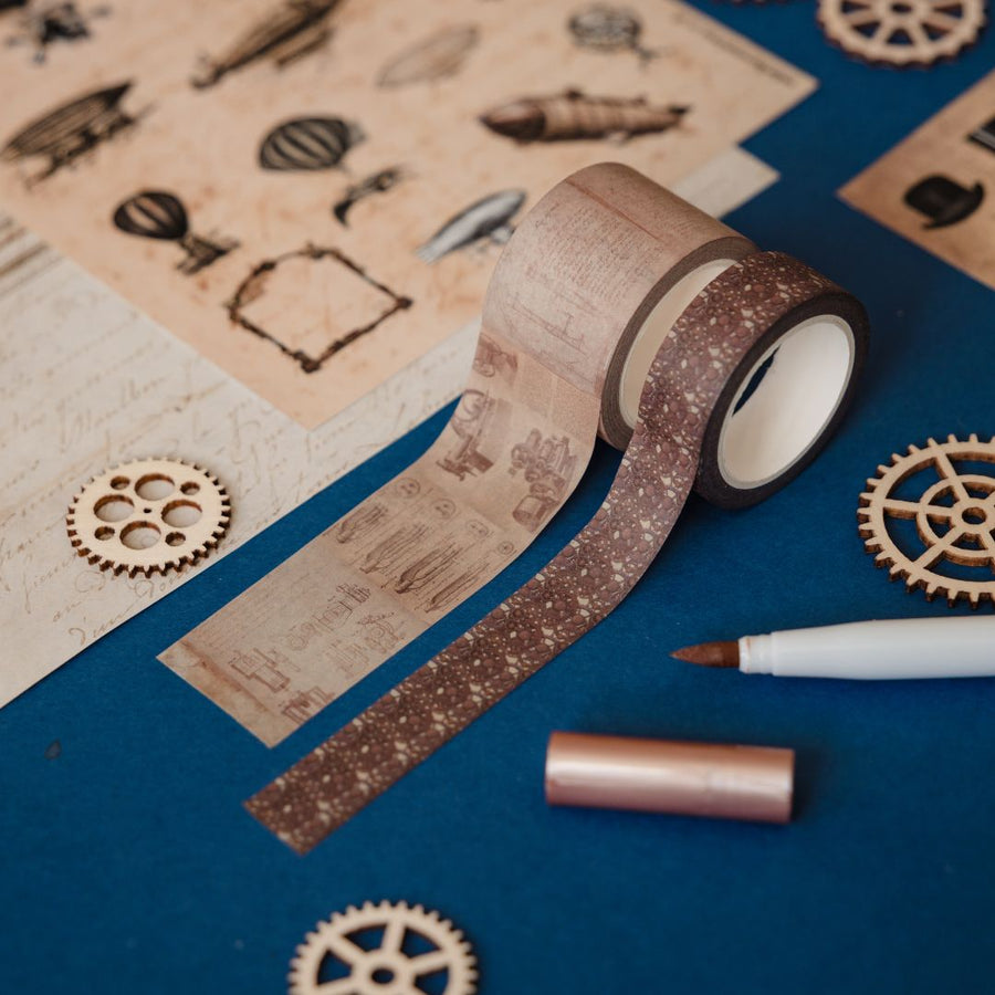 Steampunk Washi Tapes - 15mm - Under the Rowan Trees