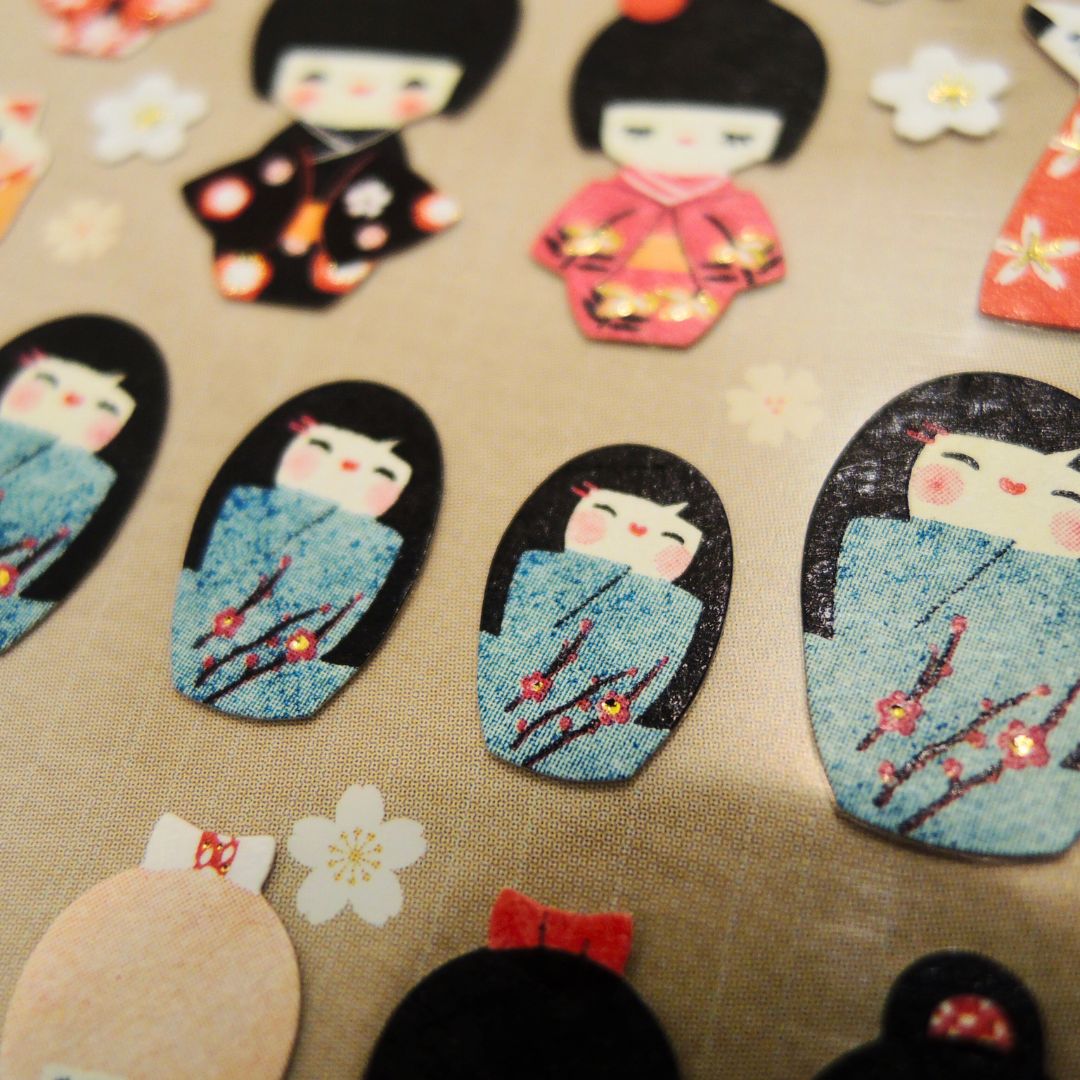 Suatelier Stickers Daily Deco 1010 Kokeshi - Suatelier