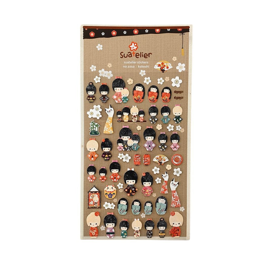 Suatelier Stickers Daily Deco 1010 Kokeshi - Suatelier