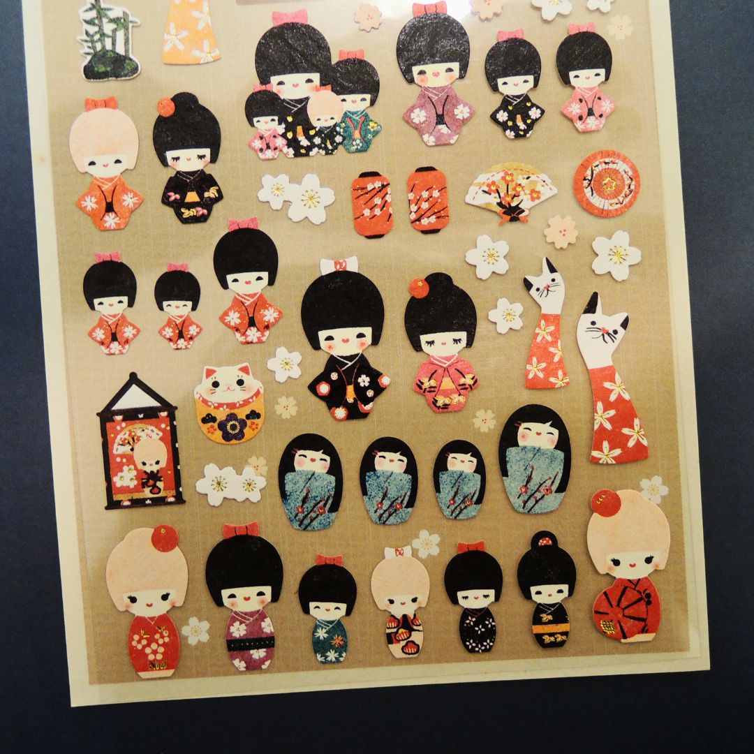 Suatelier Stickers Daily Deco 1010 Kokeshi - Suatelier