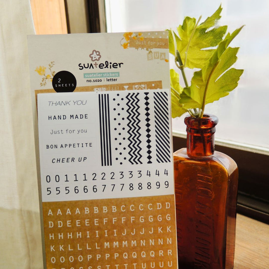 Suatelier Stickers Daily Deco 1020 Letter - Suatelier