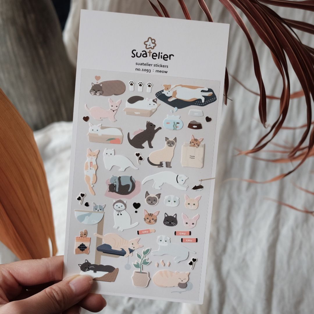 Suatelier Stickers Daily Deco 1093 Meow - Suatelier